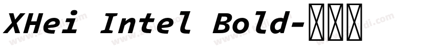 XHei Intel Bold字体转换